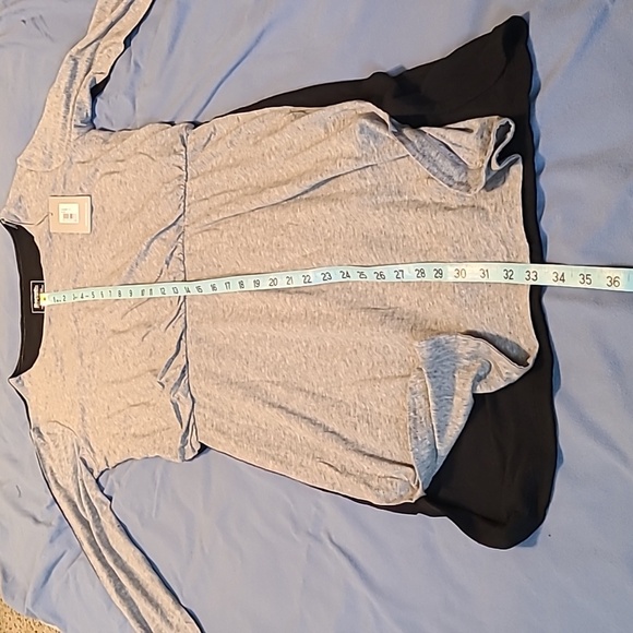 Bench Women's T-shirt dress small black/gray NWT long sleeve lined - Picture 8 of 9